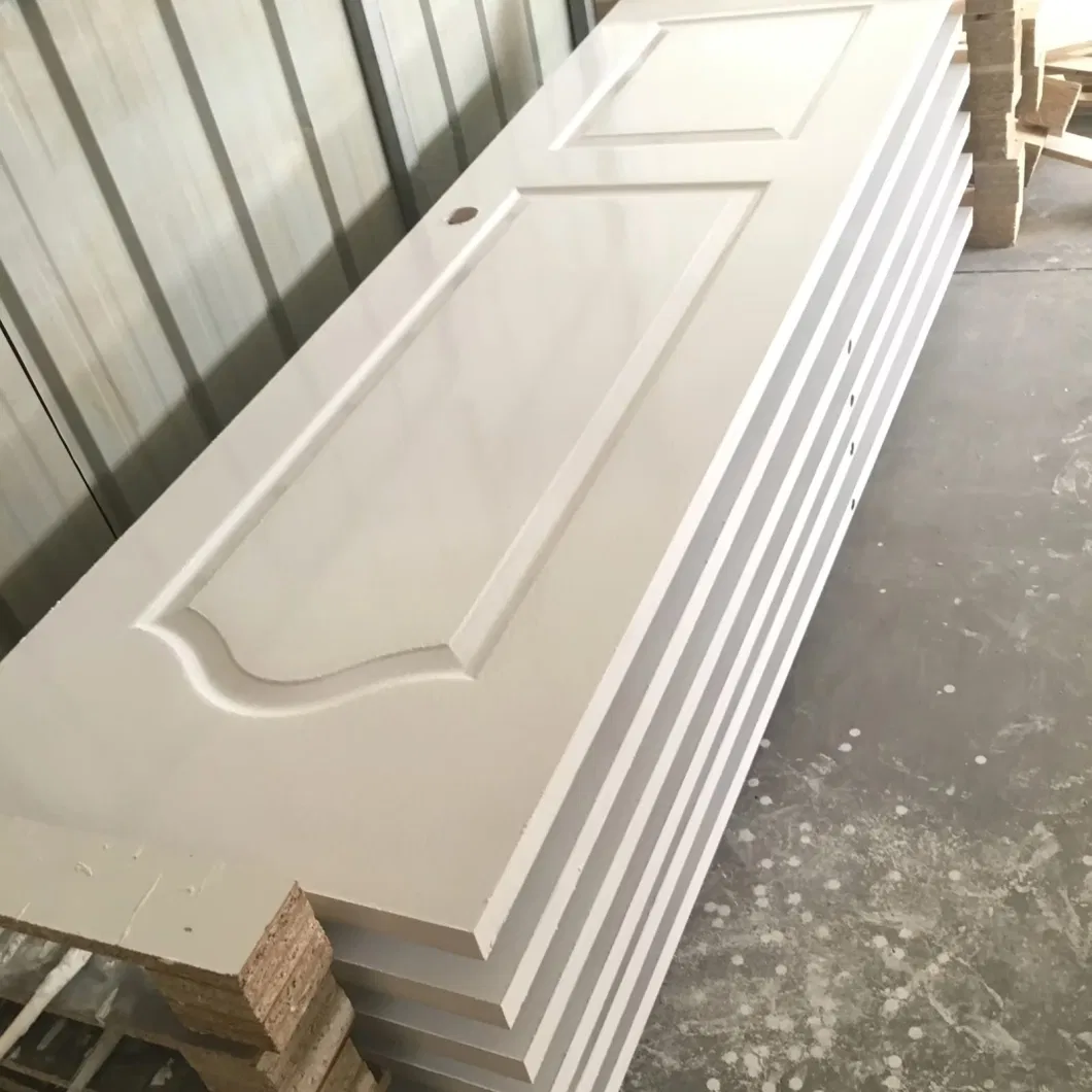 2-Panel Planked Camber Top White Primed Metal Doors American Steel Door