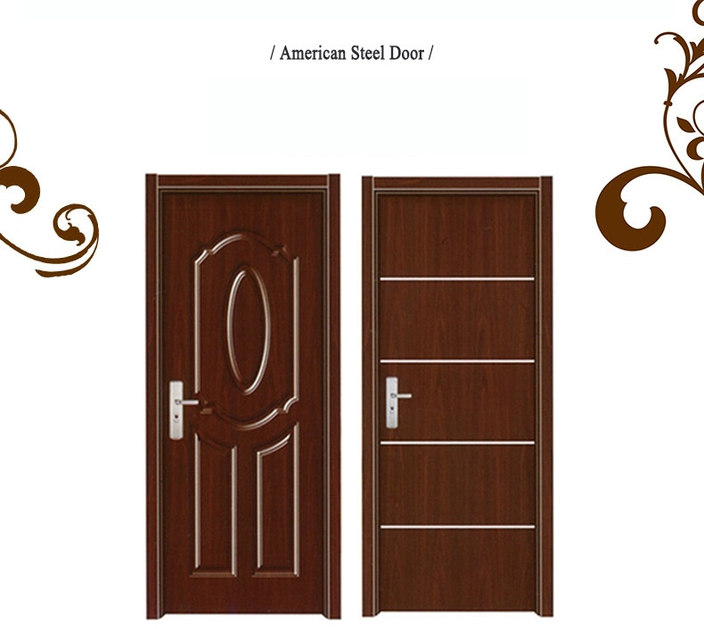 American Minimalist Fire Rated Steel Wood Door Modern Exterior Security Bedroom Interior Door